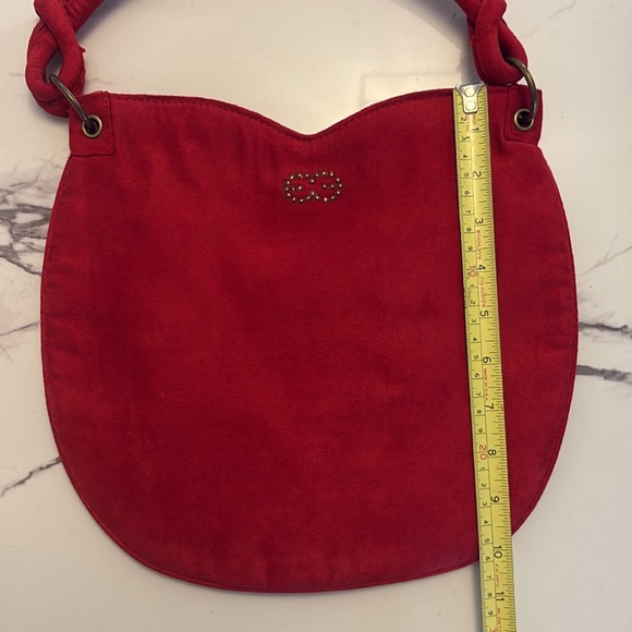 ESCADA Red Velvet Sweetheart Shoulder Bag - Picture 13 of 17